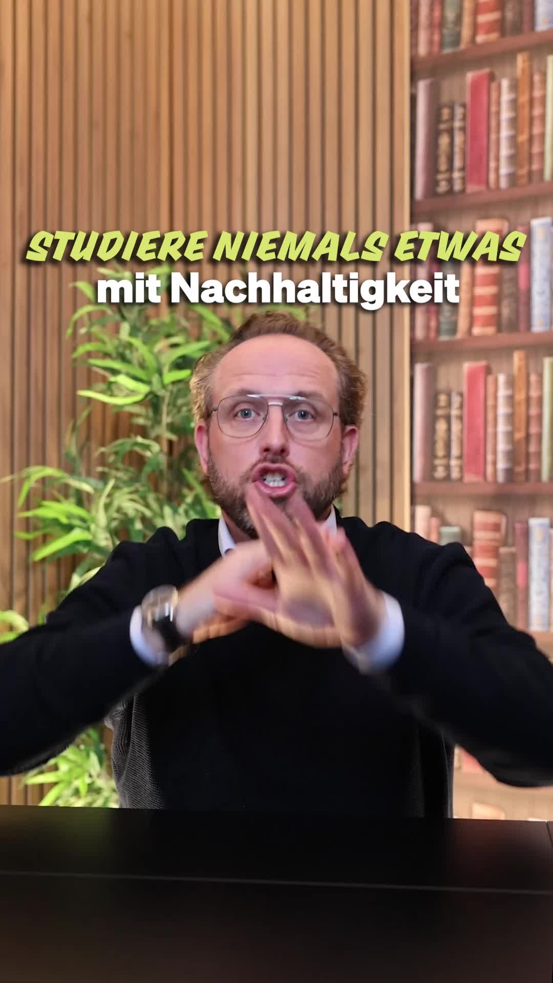 Standbild aus dem Video über Nachhaltigkeit als Studienweg