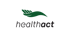 Healhtact-Logo mit einer grünen Hand und dem Schriftzug "healthact" darunter auf grünem Hintergrund.
