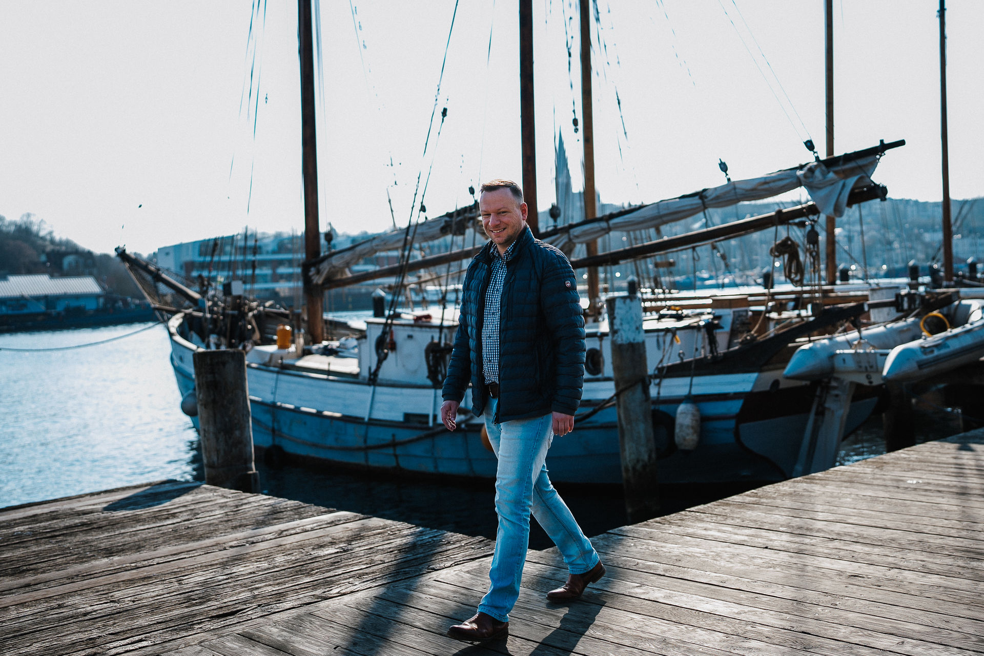 Matthias unterwegs am Flensburger Hafen