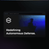 ARX Robotics Website mit dem Text „Redefining Autonomous Defense“ und einer Silhouette vor blauem Hintergrund.