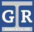 Blaues Quadrat mit grauem "I"-Träger, darin weiße Buchstaben "GR", darunter "GmbH & Co. KG".