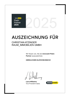 Urkunde mit der Aufschrift „immowelt Platin Partner 2025“ für Christian Atzinger Raum_Immobilien GmbH.