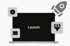 Laptop mit dem Text "Launch" auf dem Bildschirm, umgeben von Icons: Häkchen, Laptop, Trichter und einer Rakete.