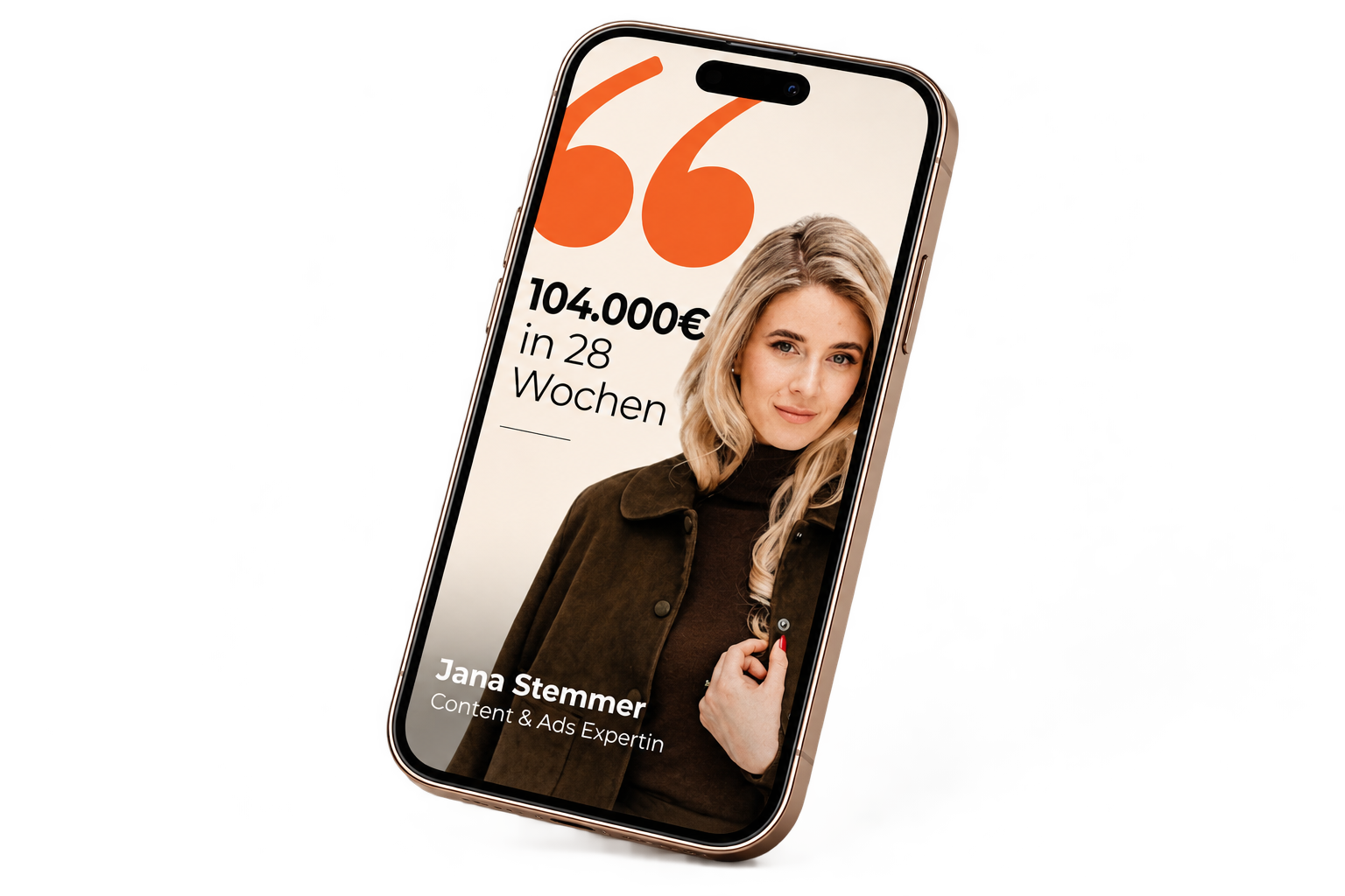 Schwebendes Smartphone mit Jana-Testimonial.png