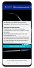 Ansicht der FSID App mit Informationen zur Führerscheinkontrolle für Fahrer