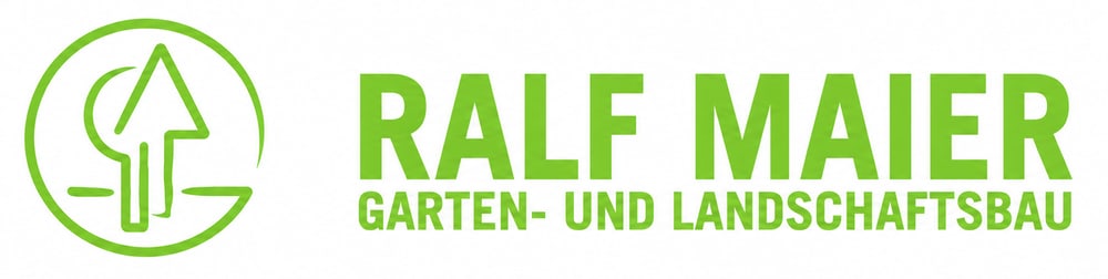 Logo Ralf Maier Garten- und Landschaftsbau mit stilisiertem Baum in grünem Kreis.