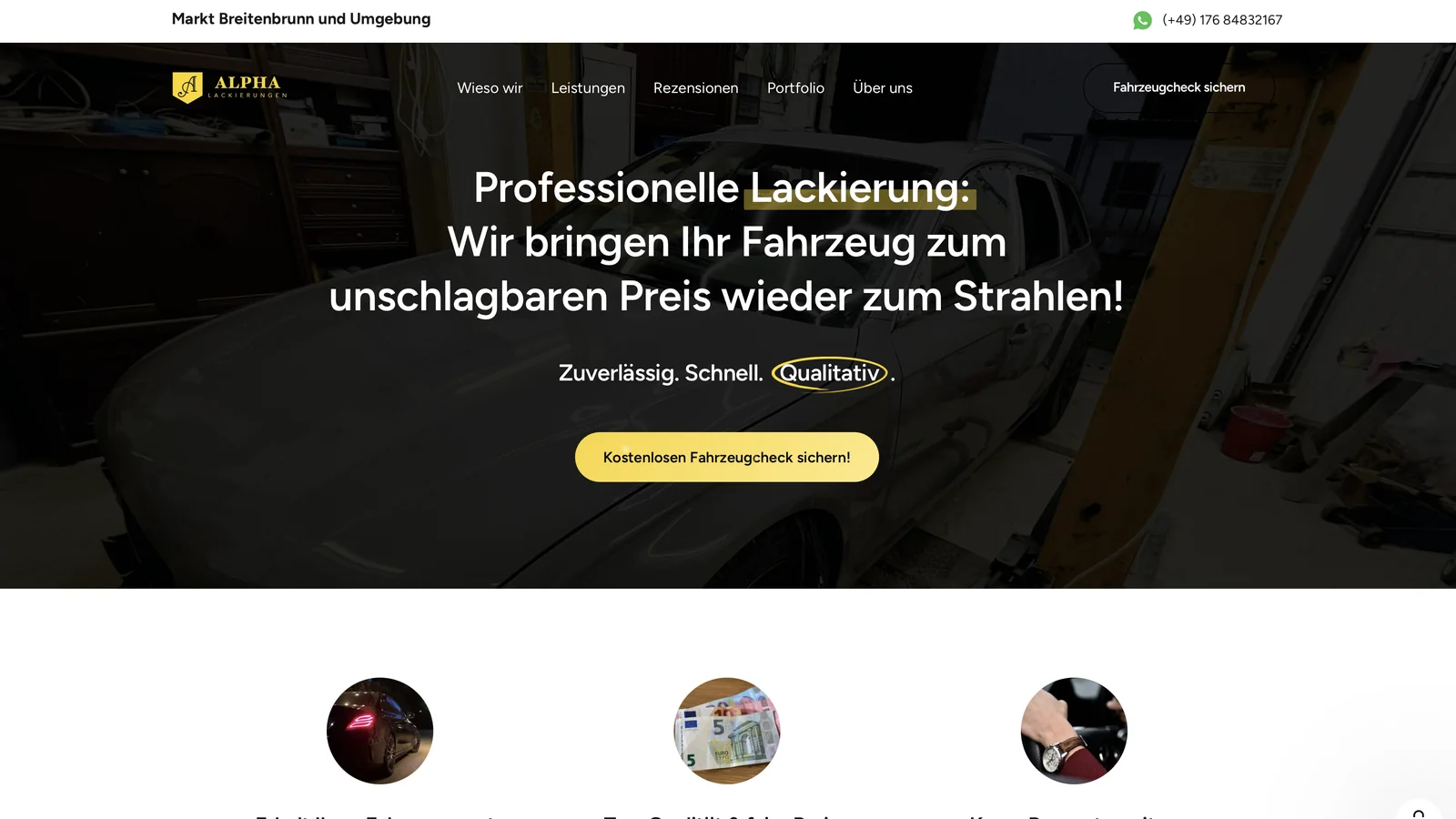 Alpha Lackierungen – fertige Website