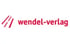 Wendel-Verlag Logo mit drei roten diagonalen Strichen links neben dem Schriftzug "wendel-verlag".