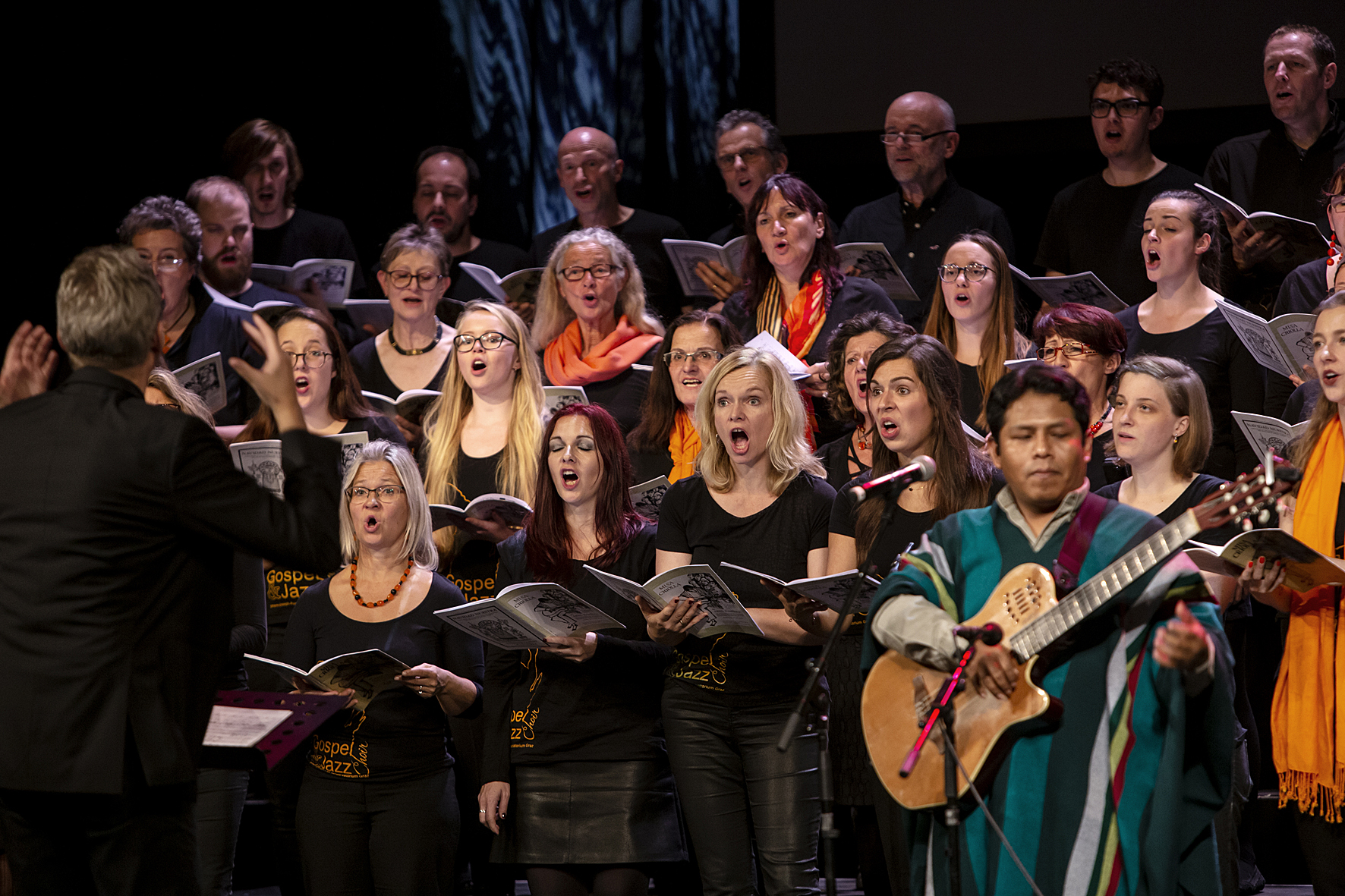 Sacambaya and the Gospel and Jazz Choir of the Johann Joseph Fux Konservatorium in a joint concert, Voices of Spirit 2018, Graz