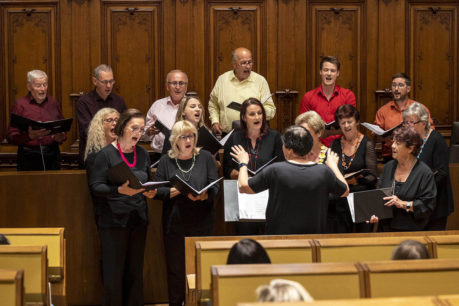 Jakob-Wöhrer-Chor singing at the Rathaus Graz, Voices of Spirit 2022, Graz