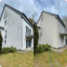 Von Birol Sen bei Google gepostetes Foto seiner Fassade vor und nach der Reinigung