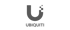 Ubiquiti-Logo mit einem grauen, U-förmigen Symbol und dem Wort "UBIQUITI" darunter.