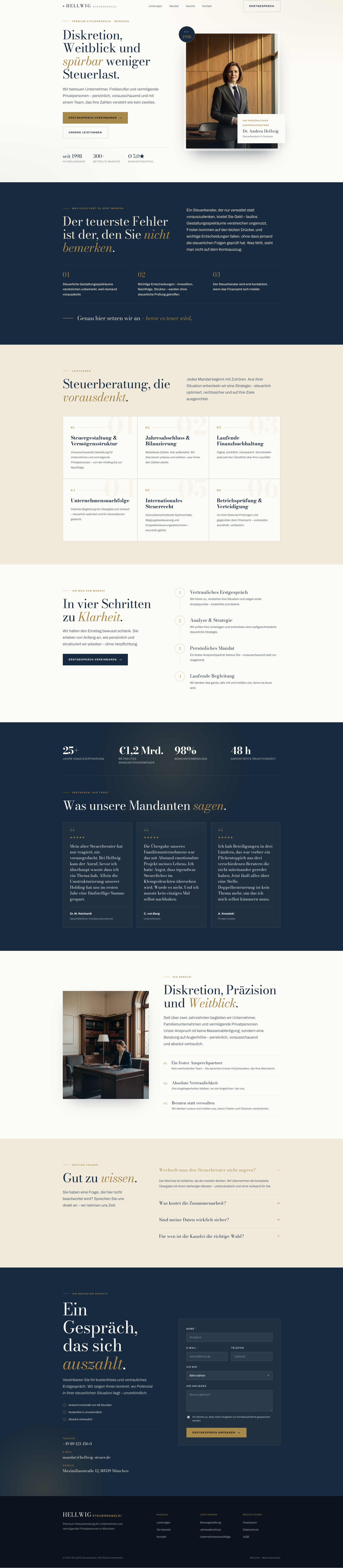 Website für Steuerkanzlei