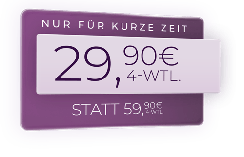 29,90 Euro statt 59,90 Euro alle 4 Wochen