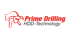 Rotes Stier-Logo mit dem Text "Prime Drilling HDD-Technology"