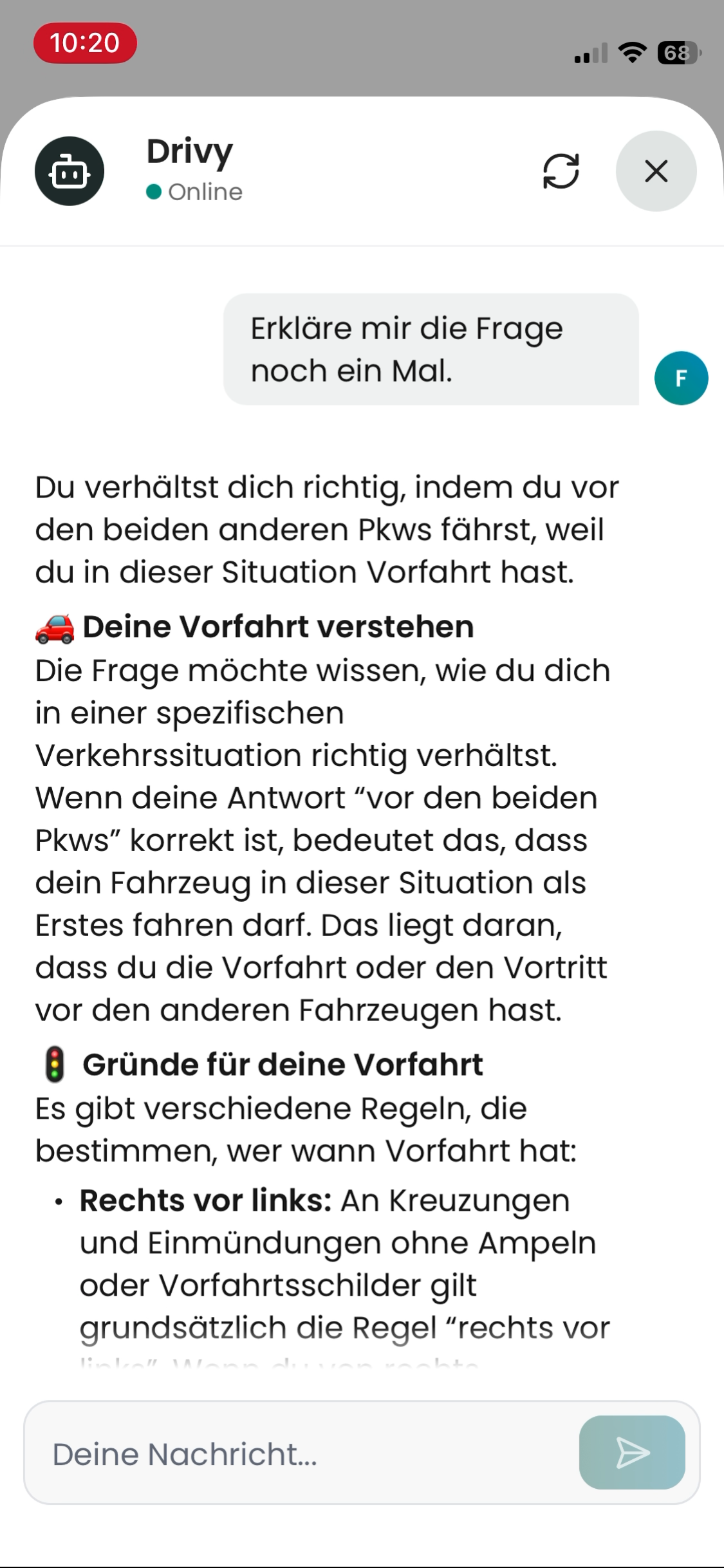 🤖 Blitzschnelle KI-Erklärungen bei jeder falschen Antwort und jeder falschen Frage.
