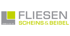 Fliesen Scheins & Beißel Logo: Quadratische Form in Grau und Limettengrün, darunter "GmbH & Co. KG"