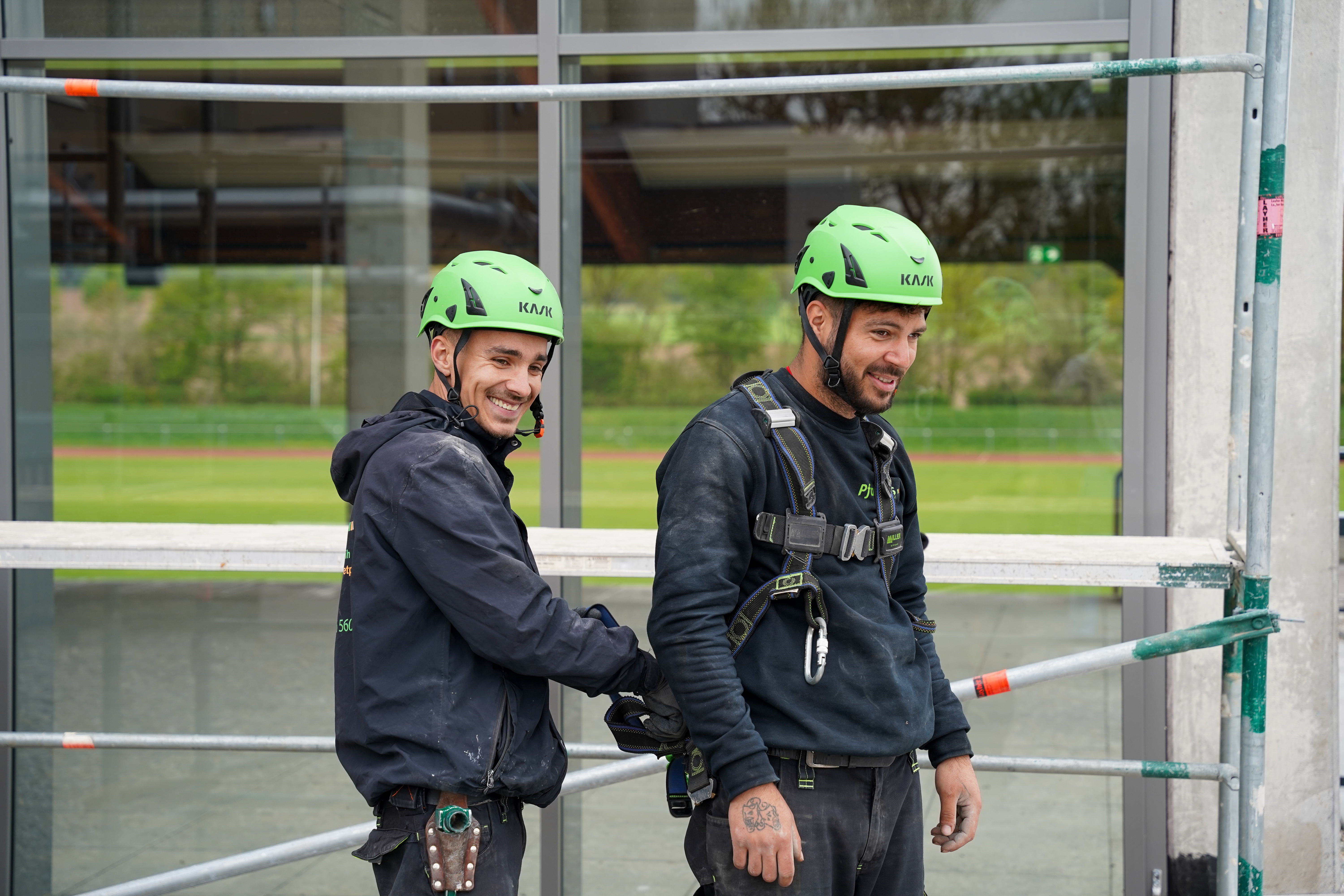 Mitarbeiter der Pfannes GmbH auf der Baustelle