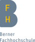 Logo der Berner Fachhochschule: Graues B mit gelbem F und H, darunter Text "Berner Fachhochschule".