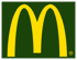 Gelbe McDonald's "M"-Bögen auf dunklem grünem Hintergrund, das eingetragene Warenzeichen-Symbol unten rechts.