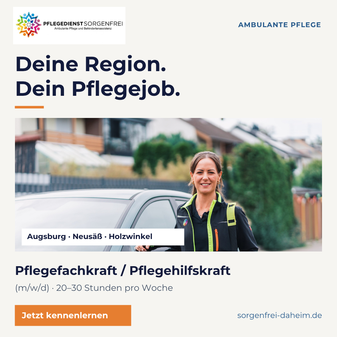 Sorgenfrei: Recruitinganzeige für die ambulante Pflege