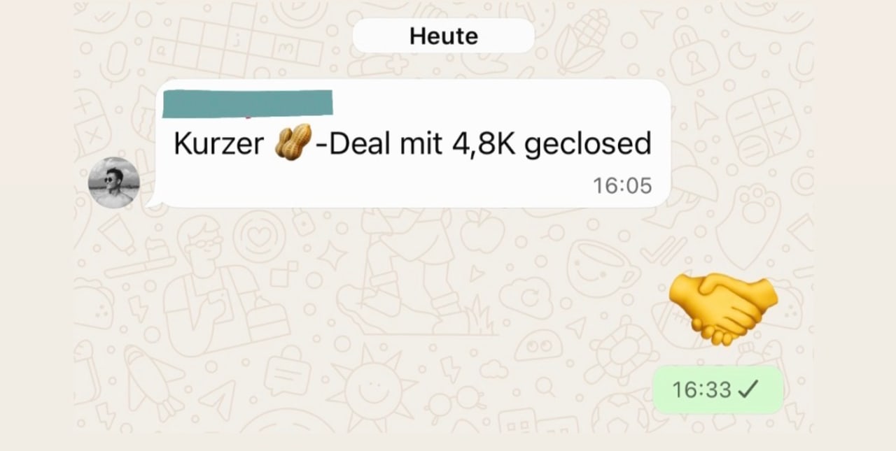 Kundenergebnis: Kurzer Deal mit 4,8K geclosed
