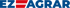 EZ-AGRAR-Logo in Blau und Rot auf dunklem Hintergrund.