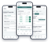 Die Trainings-App auf drei Handys: die Startseite mit dem heutigen Training, eine laufende Trainingseinheit und der Trainingsverlauf