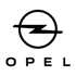 Schwarzes Opel-Logo mit Blitz in einem Kreis und dem Schriftzug "OPEL" darunter auf dunkelgrünem Hintergrund.