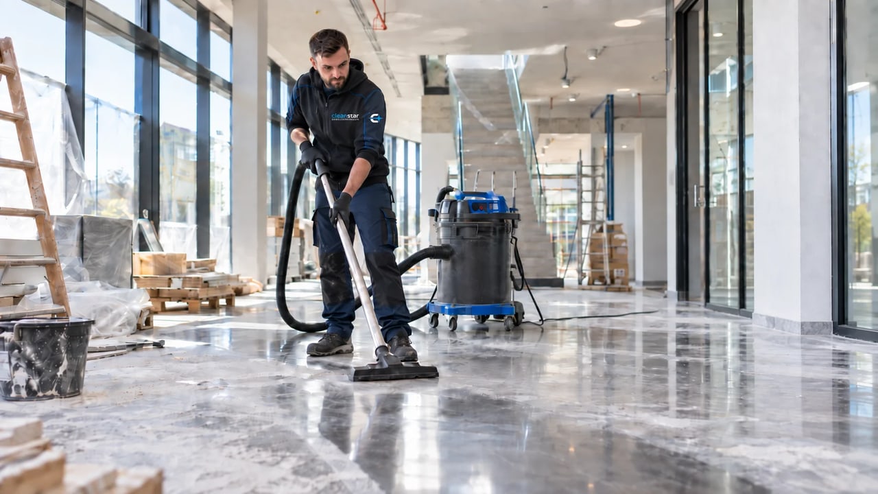 Frisch gereinigter Rohbau vor der Übergabe