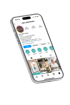 Ein Smartphone zeigt ein Instagram-Profil mit „capri_badenbaden“, Details zu Öffnungszeiten und Fotos.