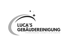 Logo: Luca's Gebäudereinigung, Frankenberg Dienstleistungen, mit einem geschwungenen Bogen und drei Sternen.