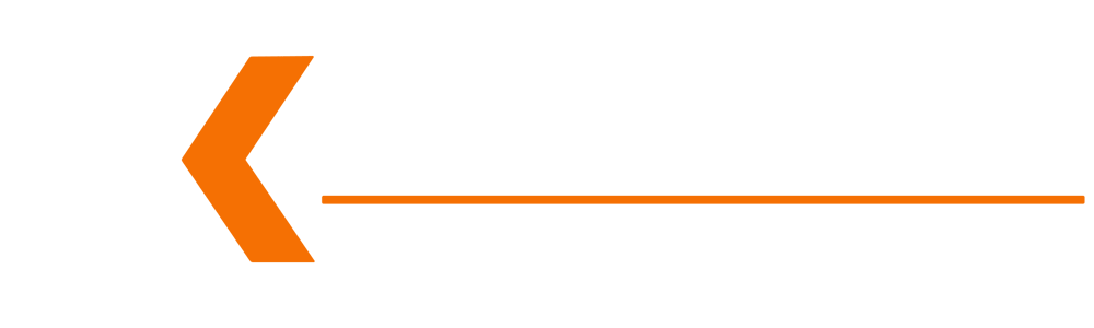 Logo: Weiße Buchstaben "KK GbR" mit orangefarbenem Unterstrich und "Handwerk • Maschinen • Service" darunter.