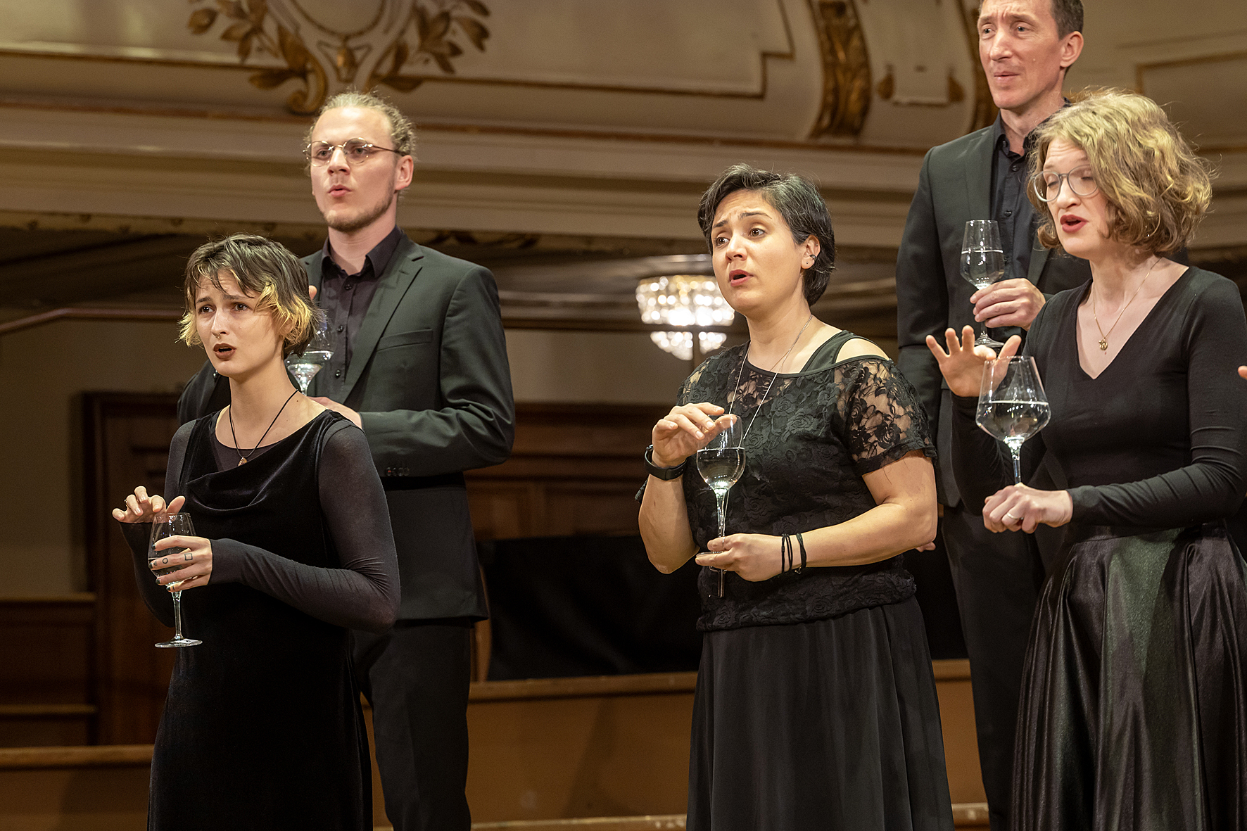 Vocalforum Graz under the lights of the Stefaniensaal at the gala concert, Voices of Spirit 2026, Graz