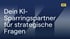 Dein KI-Sparringspartner für strategische Fragen. MKI Logo.