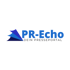 PR-Echo DEIN PRESSEPORTAL Logo mit blauen Dreiecken links und Text in Blau und Schwarz.
