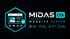 MIDAS OS Website System Logo mit Icons für modernes Design, DSGVO-konform, barrierefrei und mobil optimiert.