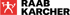 Logo von RAAB KARCHER mit stilisierter Person, die Hammer und Kelle auf rotem Grund hält.