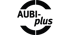 Logo von AUBI-plus in einem unvollständigen Kreis auf grünem Hintergrund.