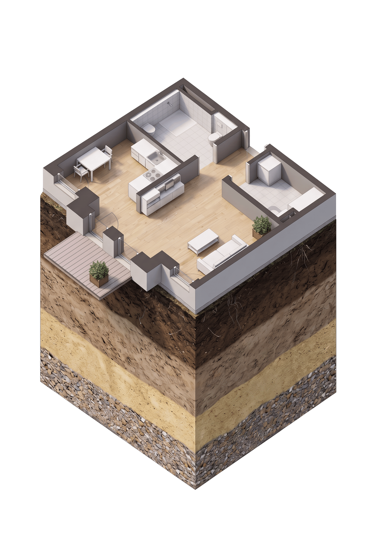 Grundriss Studio-Apartment 21 – 1-Zimmer mit Balkon