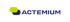 Actemium-Logo: Gelb-grüner und dunkelblauer Kreis, der mit dem dunkelblauen Text "ACTEMIUM" überlappt.
