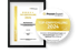 Gerahmtes Zertifikat "TOP-EMPFEHLUNG 2024" von Proven Expert mit runder Auszeichnung daneben.