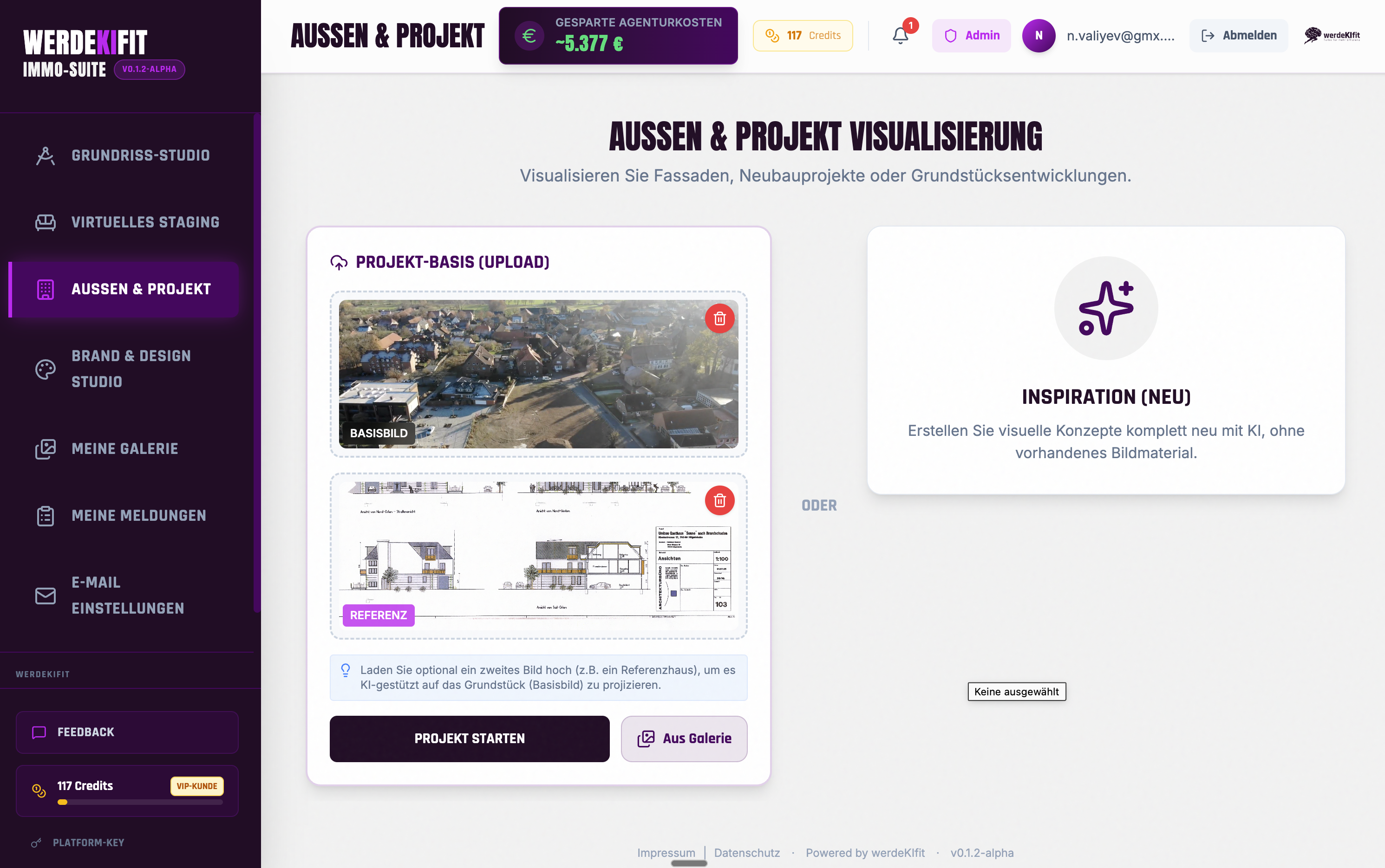Außen & Projekt: Fassaden-Visualisierung und Projektionen