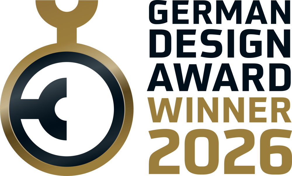 German Design Award 2026 Winner Logo Gold – Auszeichnung für Excellent Architecture und Interior Design