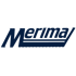 Merima-Logo in Dunkelblau, mit einem horizontalen Balken unter dem Text.