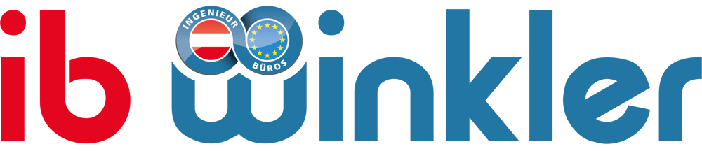 Logo von "ib winkler" mit "ib" in Rot und "winkler" in Blau, darüber zwei runde Siegel.