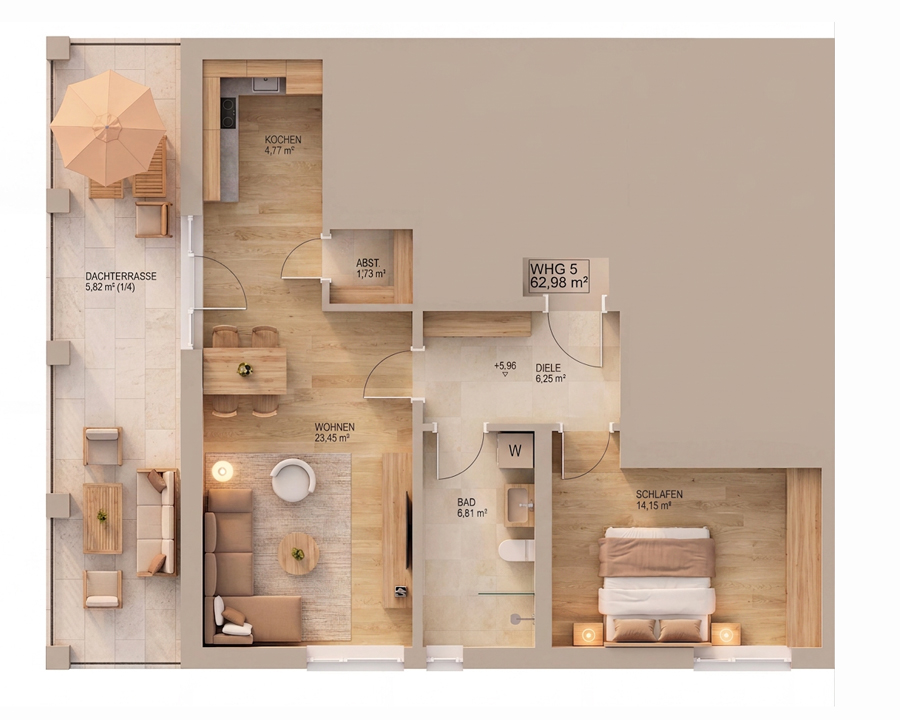 Grundriss Wohnung 5