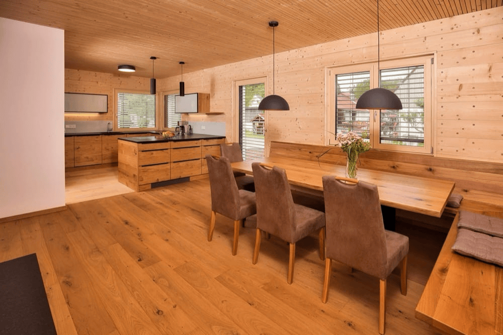 Holz100-Wand im Anschnitt