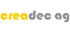 creadec ag Logo mit gelbem „crea“ und grauem „dec ag“ auf weißem Hintergrund.