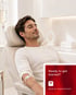 Man rests with eyes closed, getting a revitalizing NAD infusion.